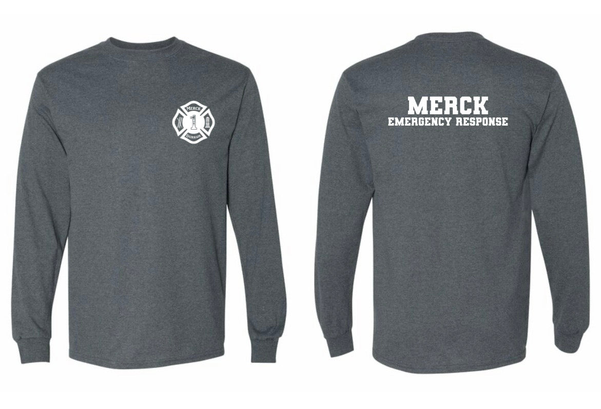 Dark Heather Gray Printed Long Sleeve