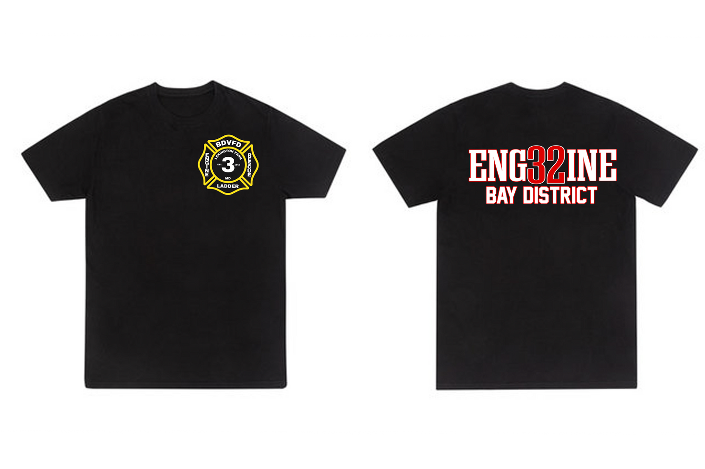 Engine 32 Bay District Main Station Patch Short Sleeve