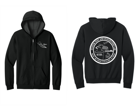 Printed Hooded Zip Up Sweatshirt