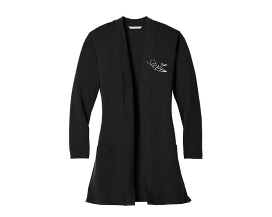 Women's Long Pocket Cardigan Embroidered
