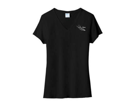 V-Neck Women's Shirt Printed